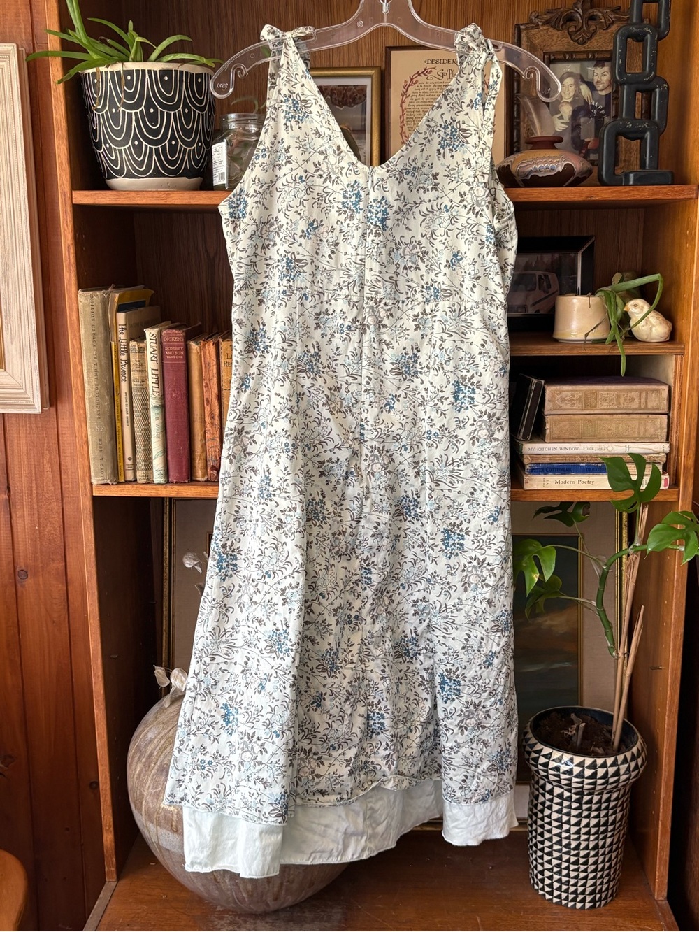 Y2K 100% Silk CottageCore Floral Dress 6 - Picture 5 of 7